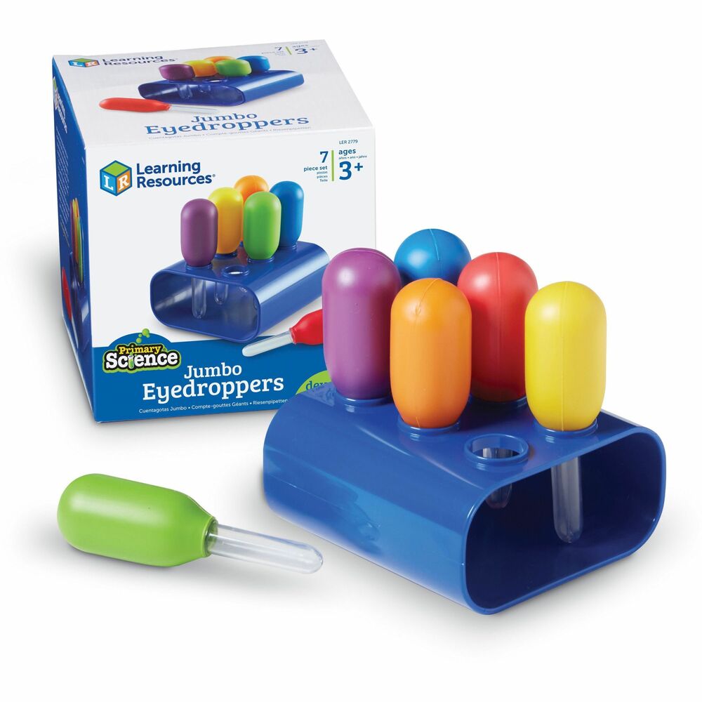 Image of Learning Resources Jumbo Eyedroppers Sci Set, 4-3/4"x4-1/2"x2-1/4", 6/ST, MI