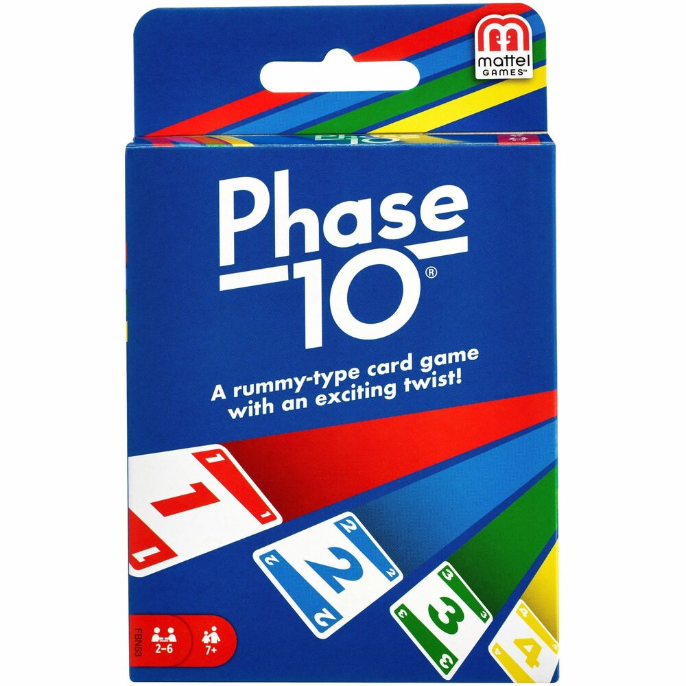 Image of Mattel, Inc. Phase 10 Card Game, Ages 7 And Up, Ast