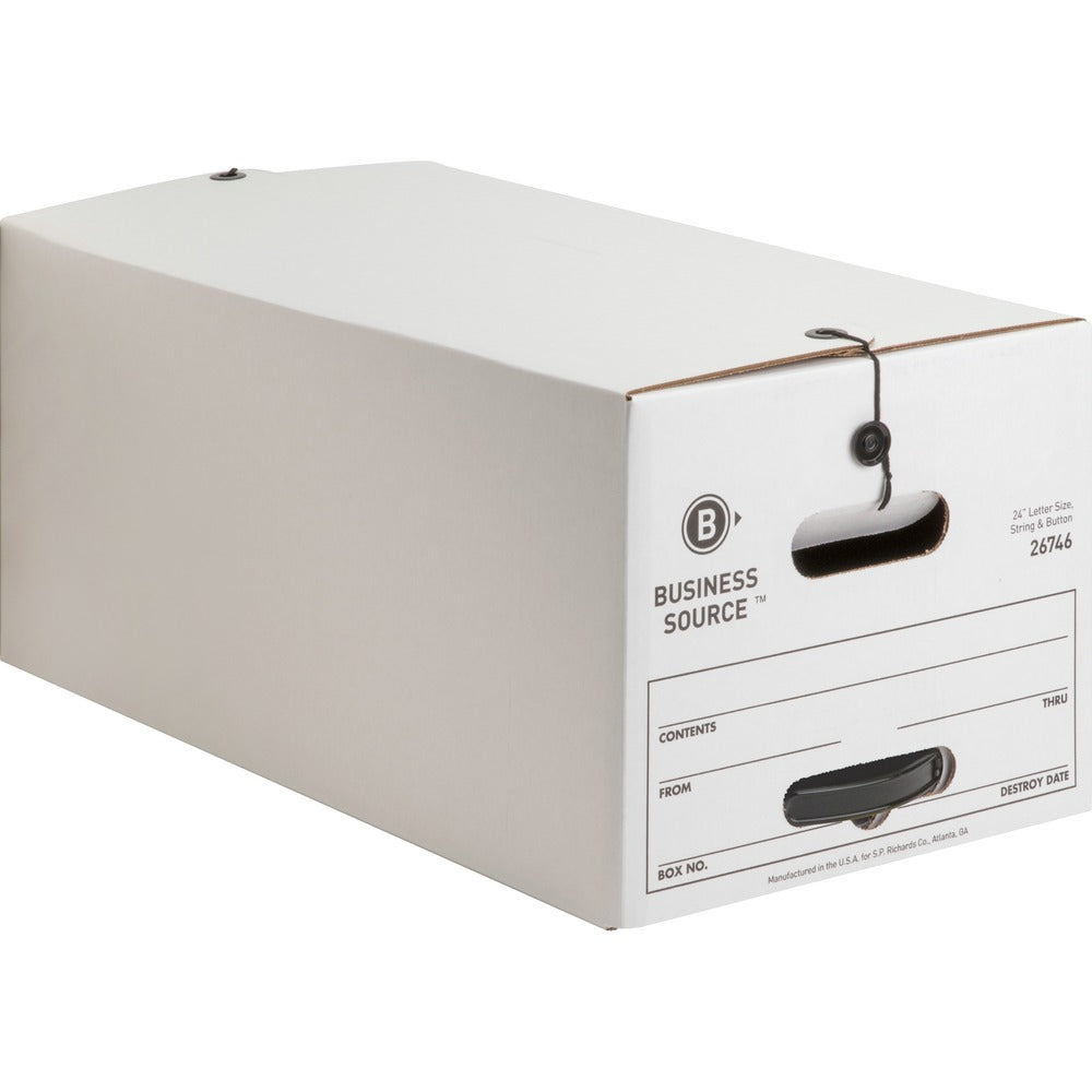 Image of Business Source Storage Boxes, Medium-duty, Letter, 12/CT, WE