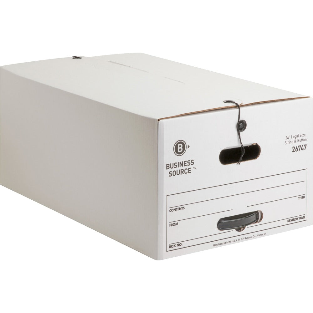 Image of Business Source Storage Boxes, Medium-duty, Legal, 12/CT, WE