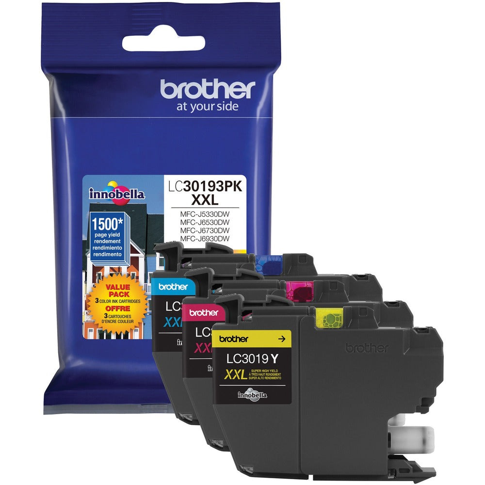 Image of Brother Ink Cartridge, f/ MFCJ5330DW, 1500 Page Yield, 3/PK, AST