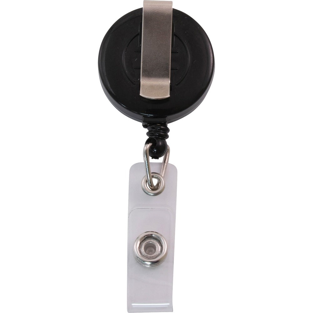 Image of Advantus Corp. ID Badge Real, w/Belt Clip, 30"L Cord, 25/PK, Black