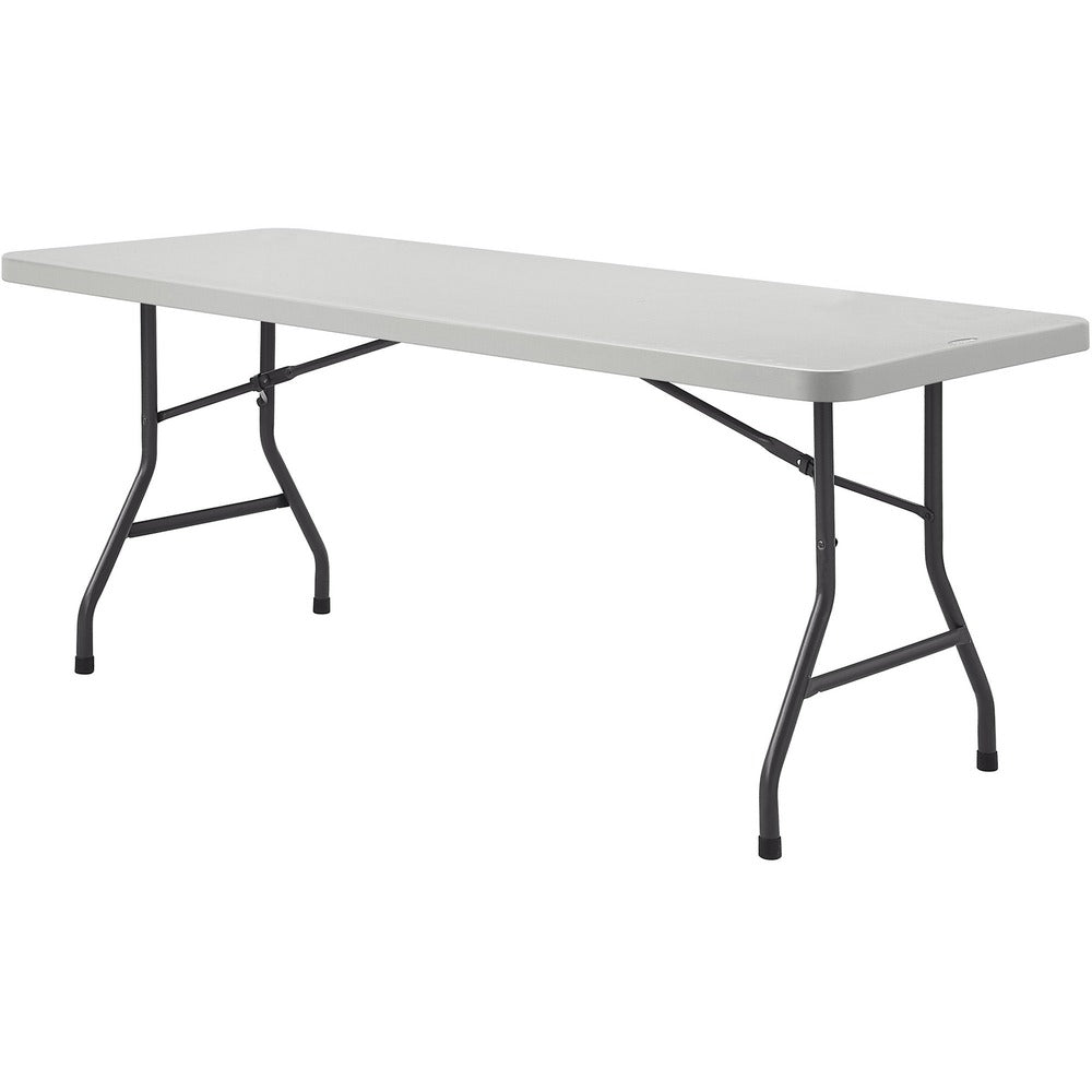 Image of Lorell Folding Table, 1000 lb Capacity, 96"x30"x29-1/4", Platinum