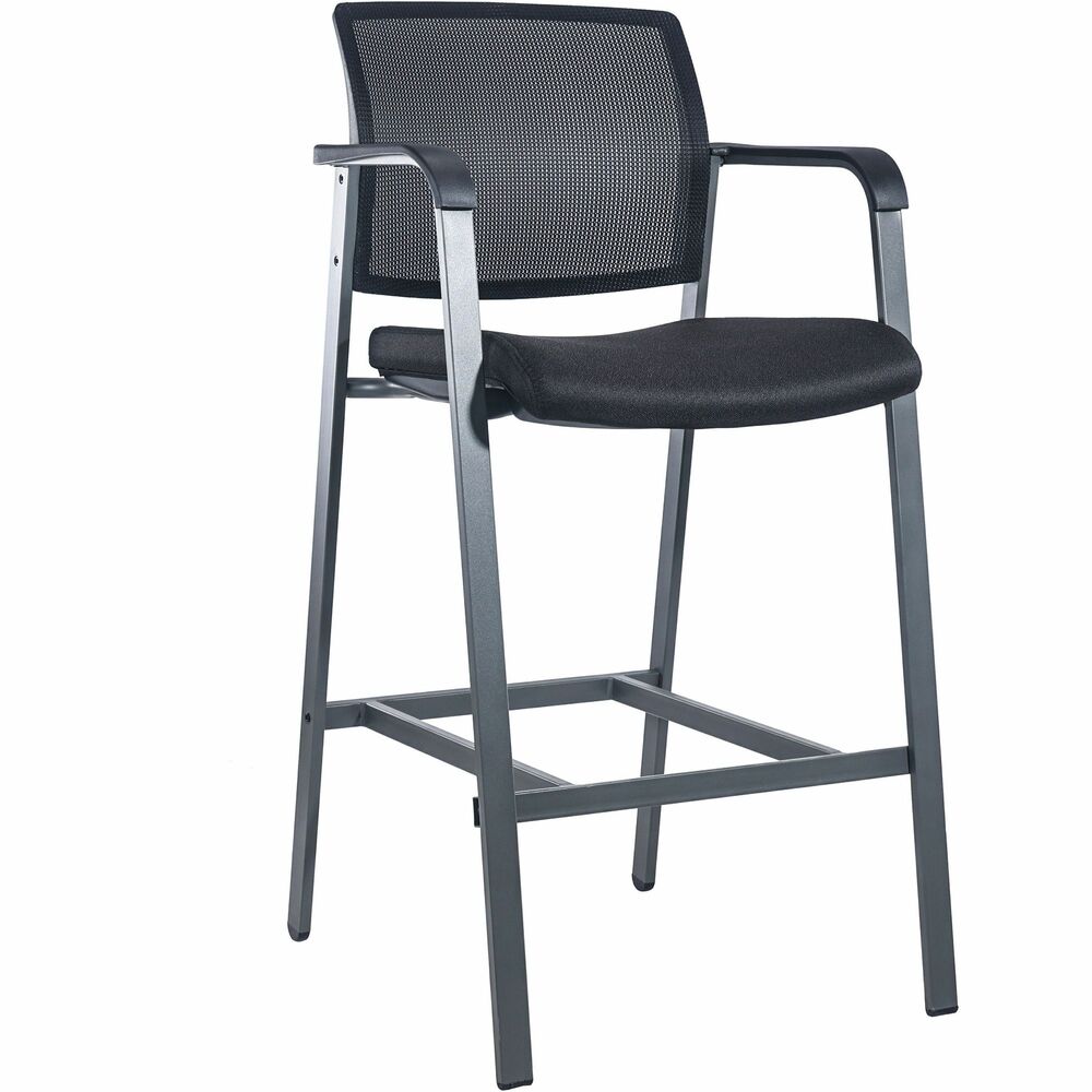 Image of Lorell Stool, f/Guests, Mesh Back, 23-5/8"x22-78"x42-7/8", Black