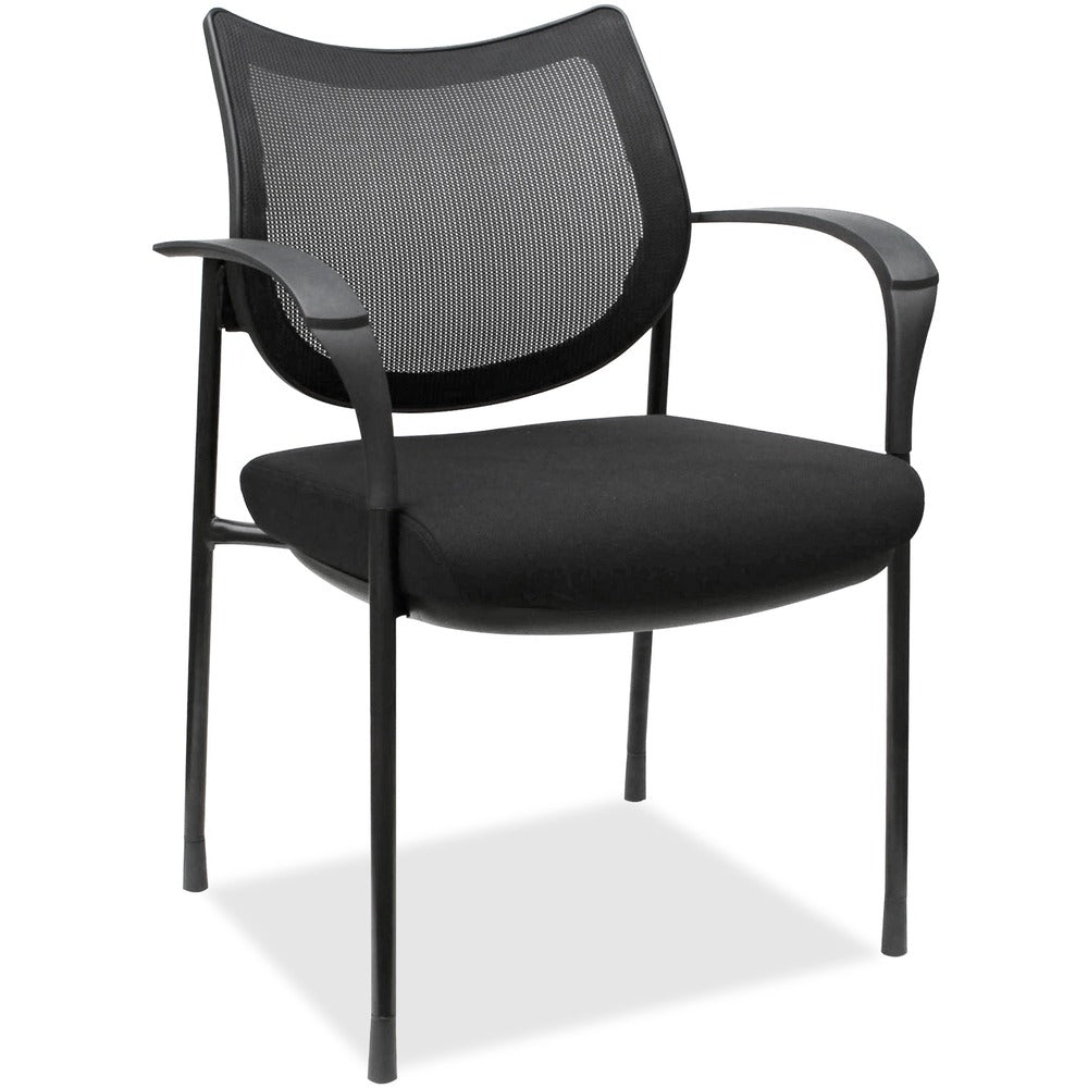 Image of Lorell Guest Chair, w/Casters & Glides, 24-5/8"x23-7/8"x33-5/8", BK