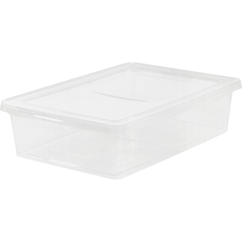 Image of Iris Underbed Storage Box, Snap-Tight Lid, 28-Quart, Clear