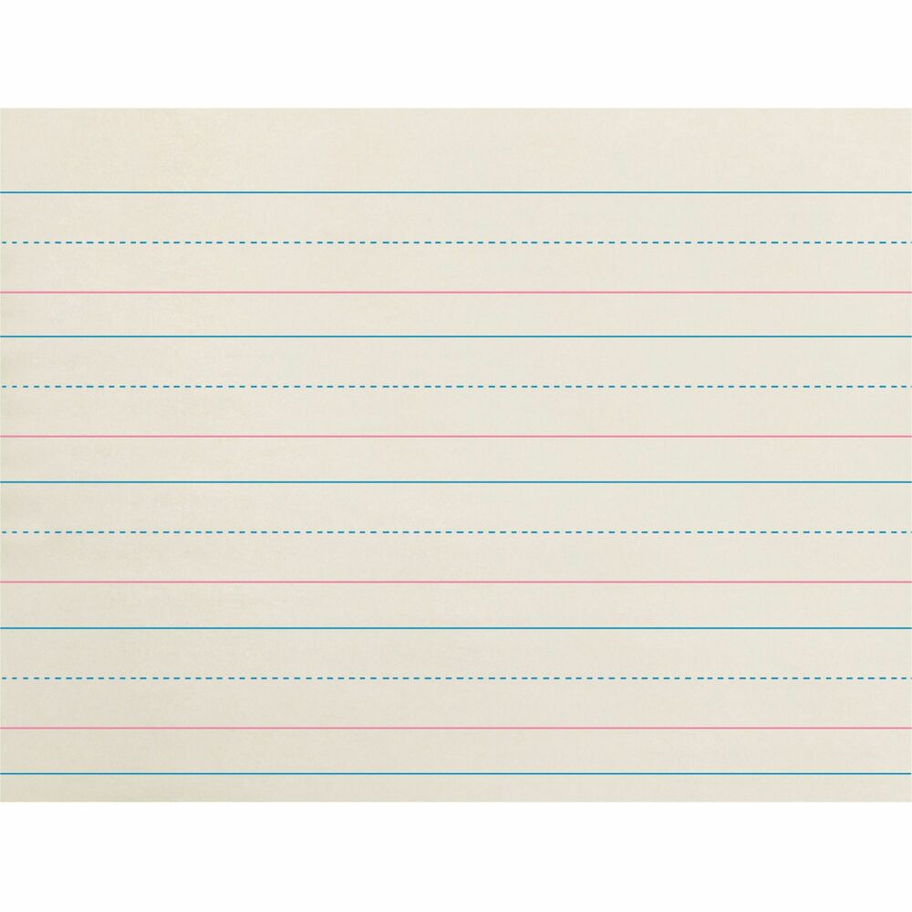 Image of Pacon Newsprint w/Broken Midline,1-1/8"Rule,10-1/2"x8",500/RM,WE