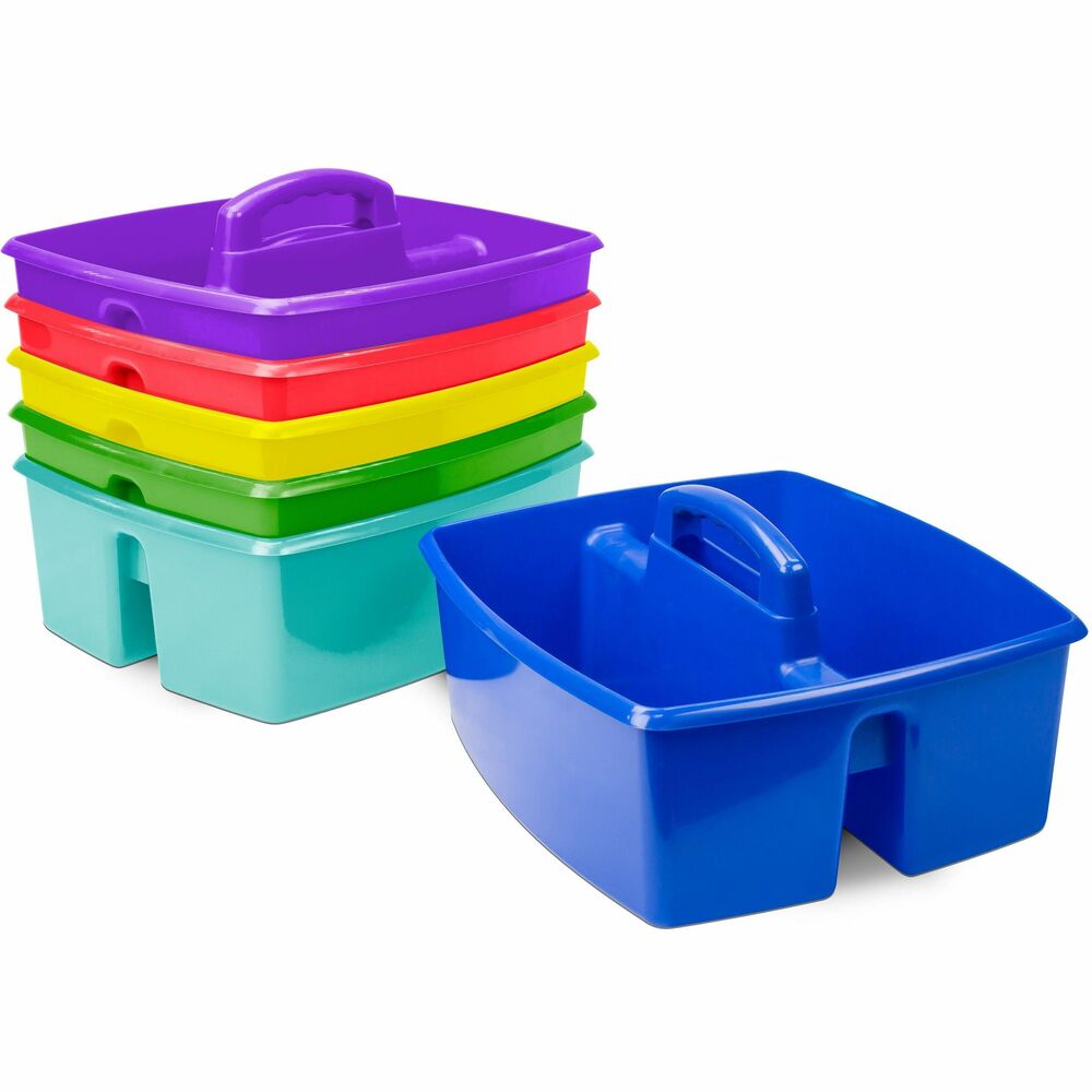 Image of Storex Industries Corporation Large Caddy, 11-1/5"Wx13-1/5"x10-3/4"H, 6/CT, Assorted