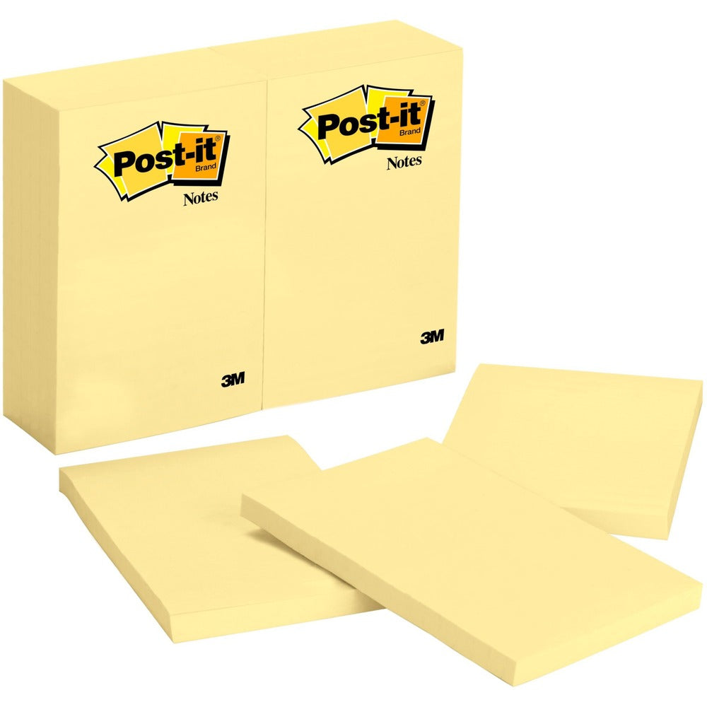 Image of 3M Post-it Notes,Original Pads,4"x6",100 SH/PD,24/BD,Canary