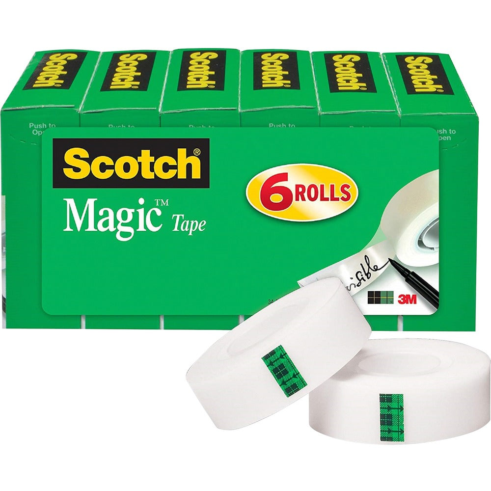 Image of 3M Magic Tape, 1" Core, 3/1"x1000", 12/BD, Transparent