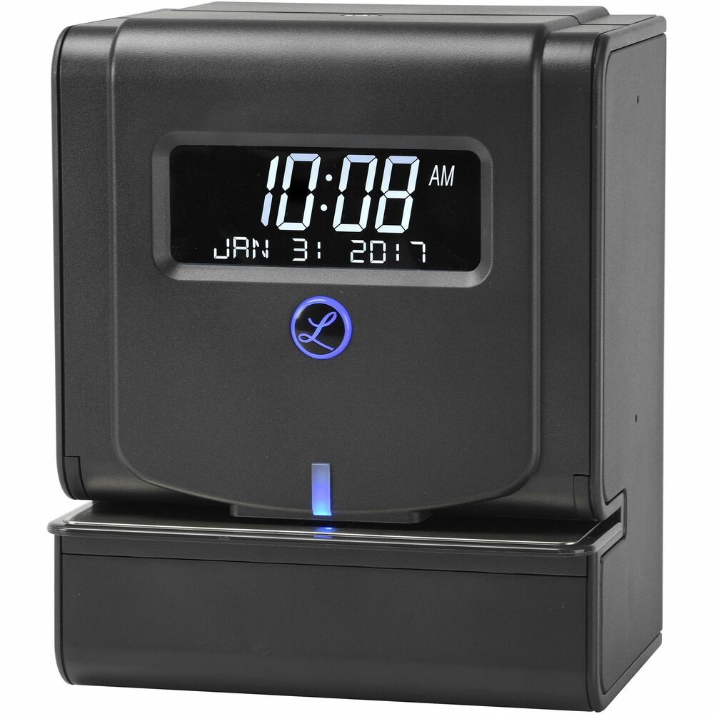 Image of Lathem Time Clock, Thermal Print, 6"Wx8"Lx9-3/4"H, Black