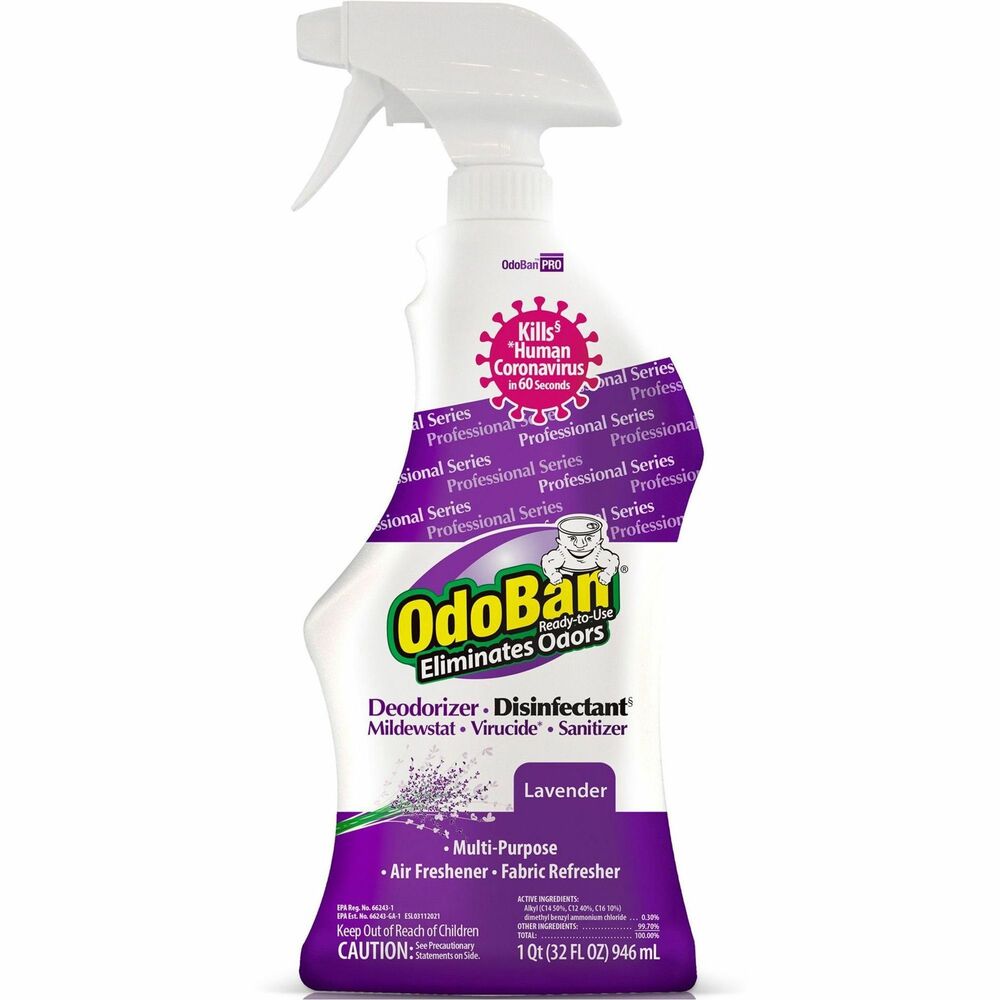 Image of Clean Control Corporation Deodorizer Disinfectant Spray, 32oz., Lavender, 12/CT, PE