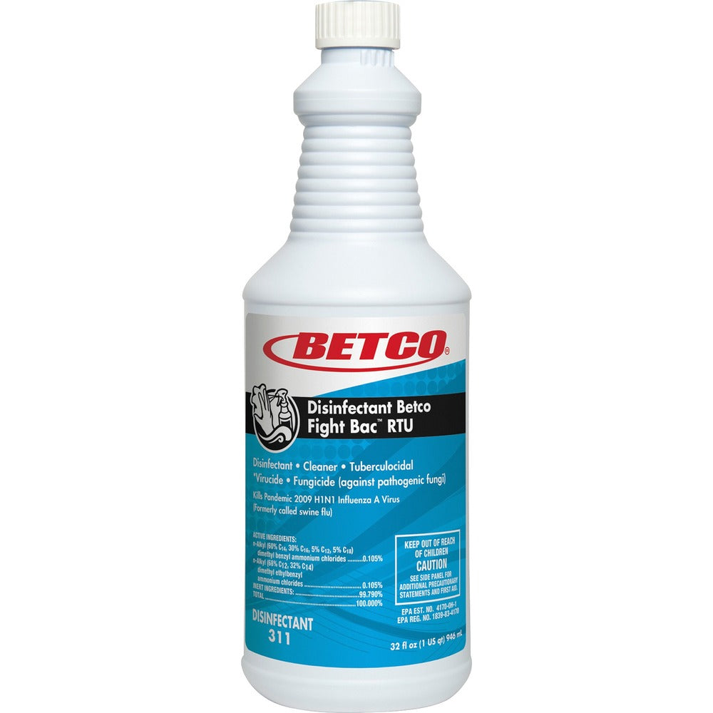 Image of Betco Corporation Disinfectant/Cleaner, Ready-to-Use, 32oz, Clear