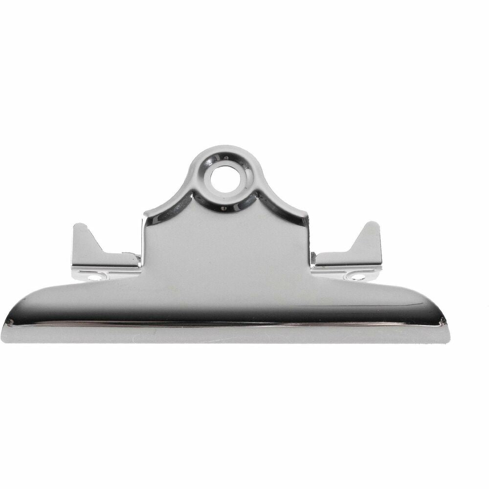 Image of Business Source Metal Clip, For Clipboard, 6" W, Nickel-Plated, Brown