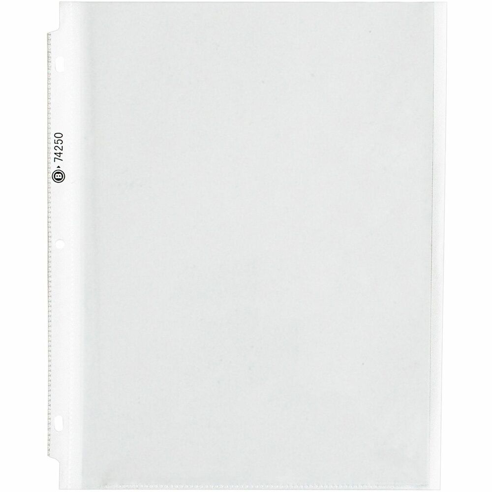 Image of Business Source Sheet Protectors,Heavyweight,100-Sht Cap,8-1/2",25/PK,CL