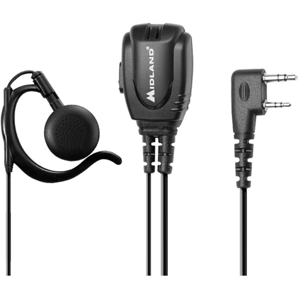 Image of Midland Radio Corp Headset, w/ PTT Mic, Over-the-Ear, 1/2"Wx40"Lx1/2"H, Black