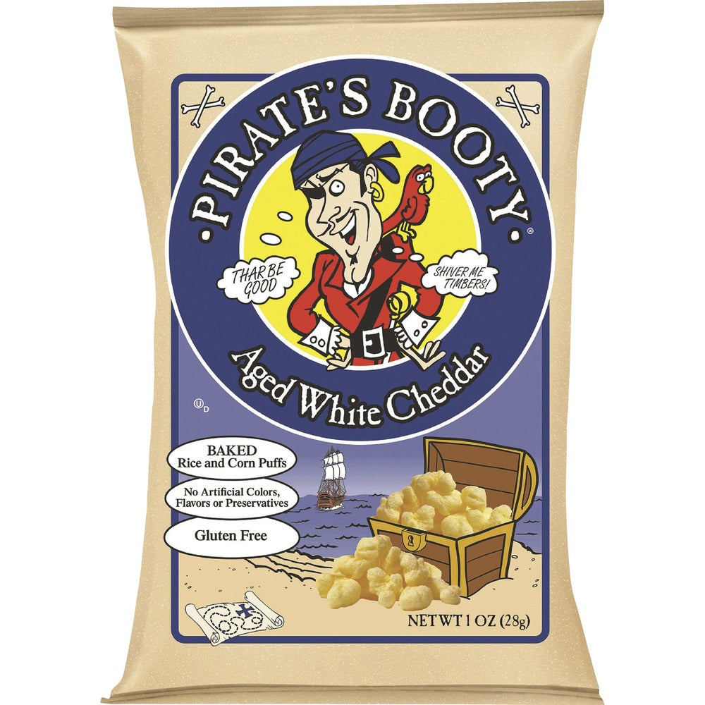 Image of B&G Foods Rice and Corn Puffs, White Cheddar, 1 oz., 24/CT, Multi