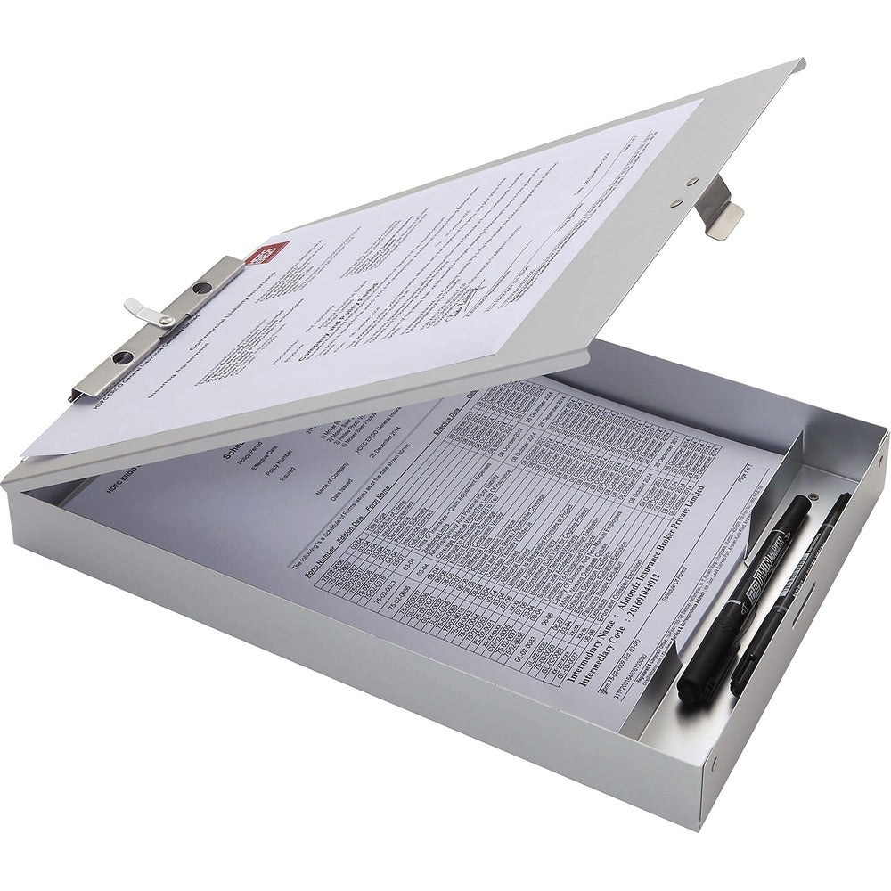 Image of Business Source Clipboard, Storage, 9-1/5"x1-1/2"x14", Silver
