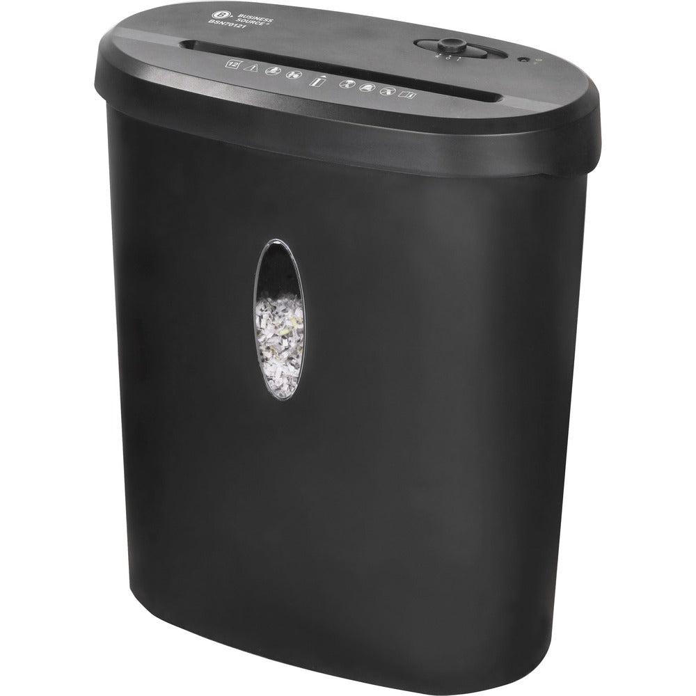 Image of Business Source Shredder, P3 Cross-cut,12-sheet Cap,14-3/8"x7-3/4"x17", BK