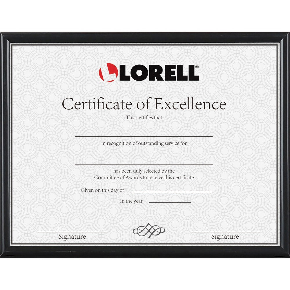 Image of Lorell Frame, Vertical/Horizontal, 8-1/2"x11", Black