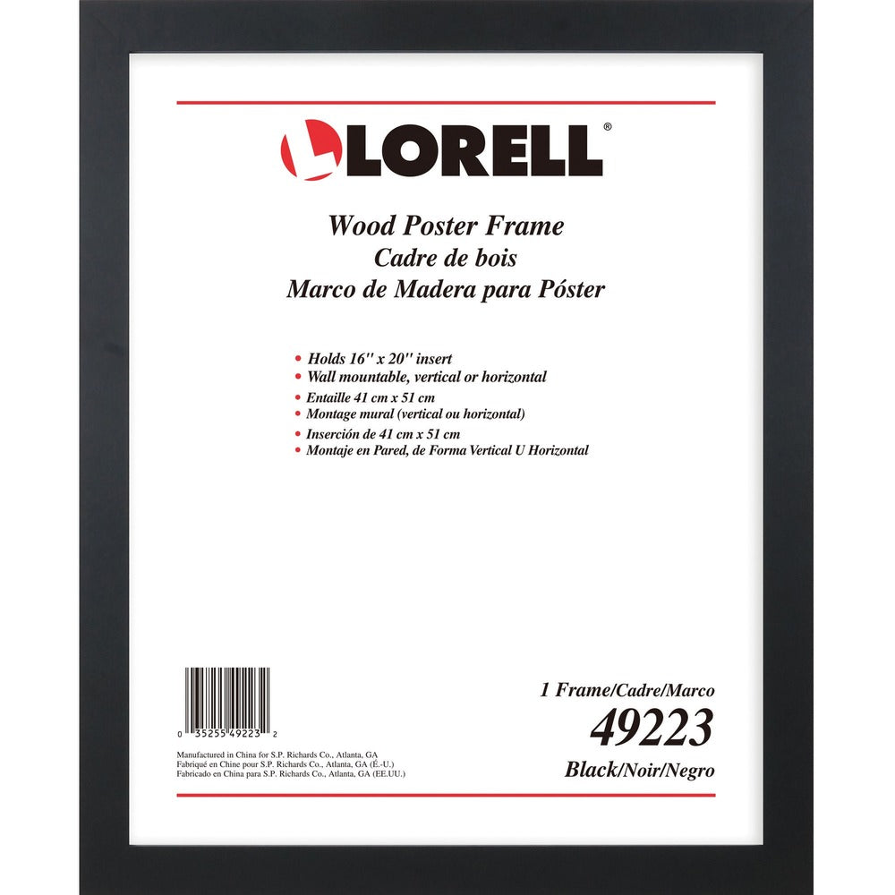 Image of Lorell Frame f/Posters,Vertical/Horizontal,Wood,16"x20",Black