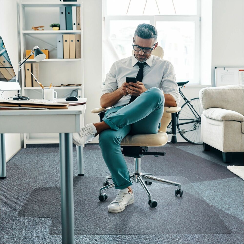 Image of FloorTex Chairmat,Polycarbonate,f/Hard Floors,35"x47",CL