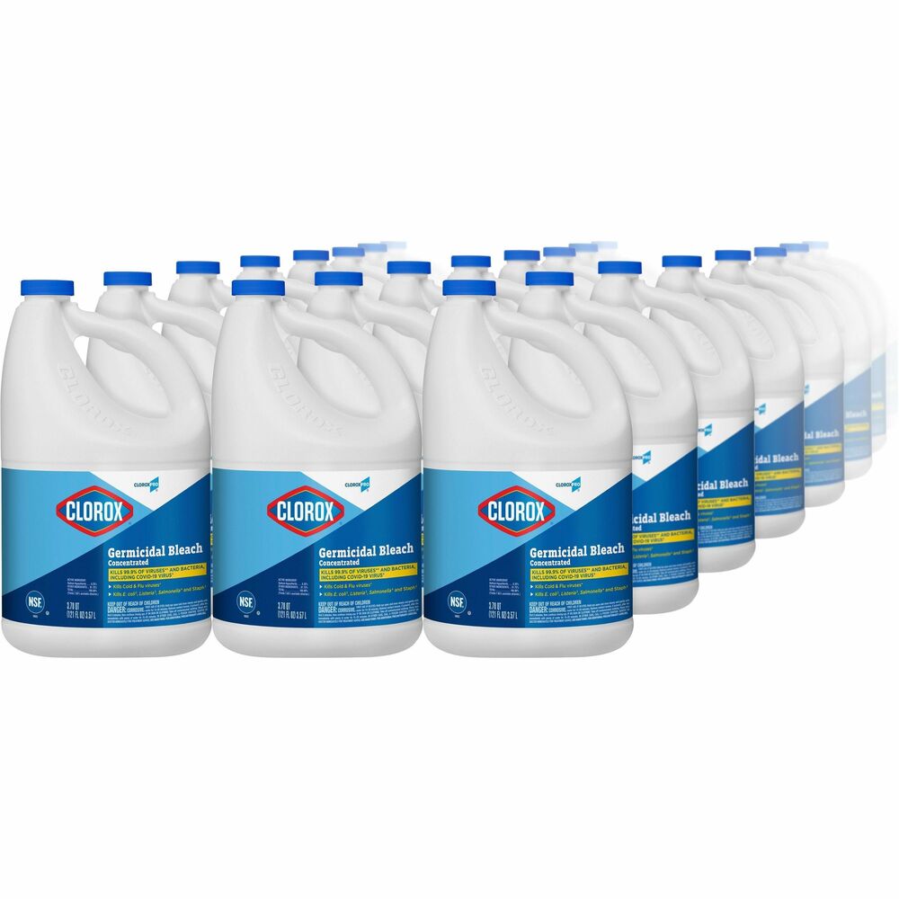 Image of Clorox Company Bleach, Germicidal, Concentrated, 121 oz, 84/BD, Clear