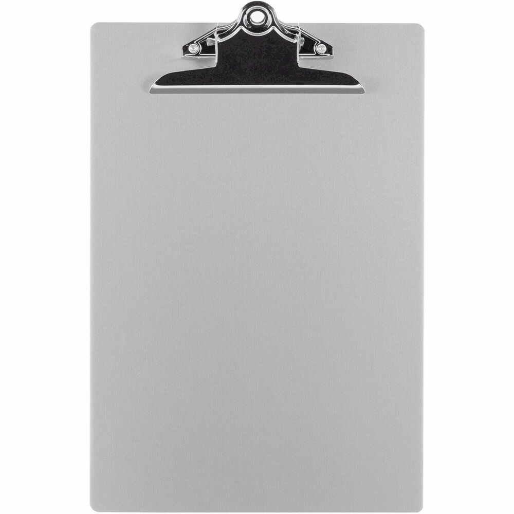 Image of Business Source Clipboard, Spring Clip, Aluminum, 8-1/2"Wx12"L, Silver