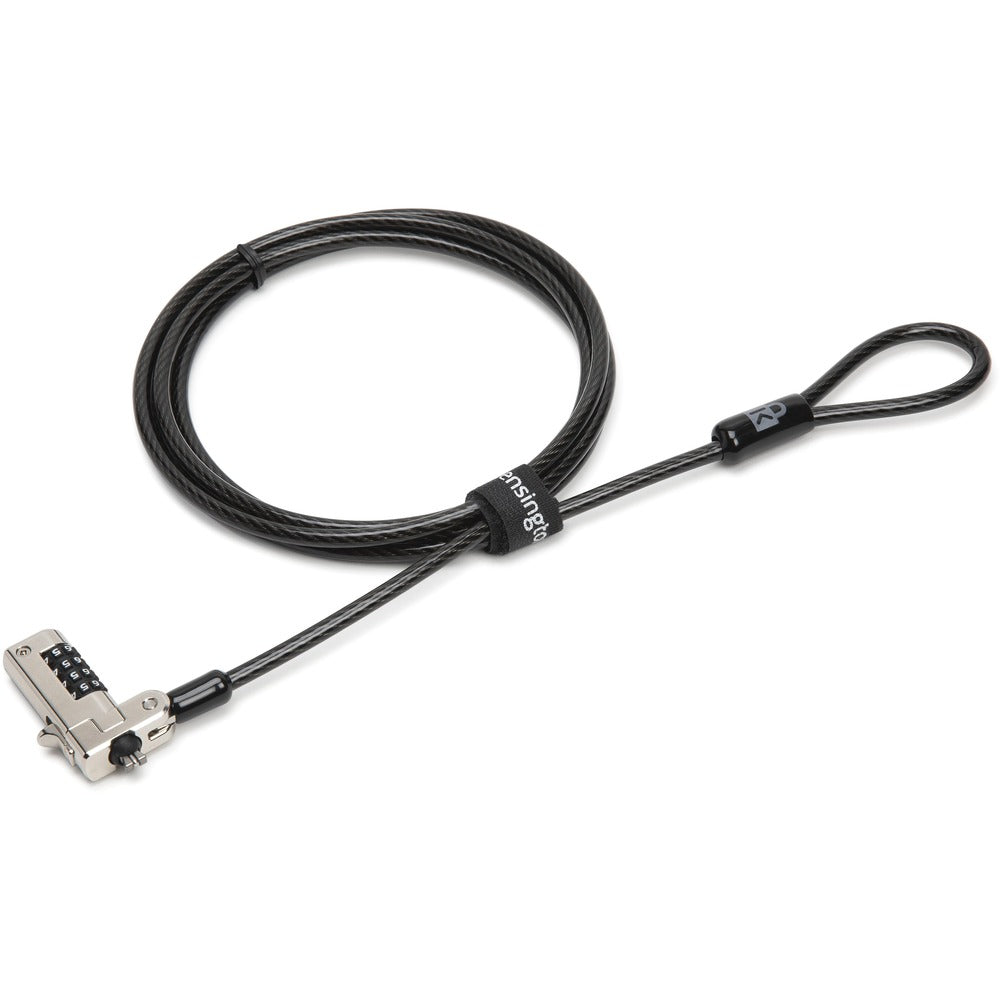 Image of Kensington Laptop Lock, Combo, 6' Cable,1-1/4"x1-7/10"x2/5"Lock Head,BK