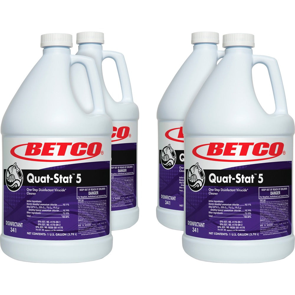 Image of Betco Corporation Disinfectant, 1-Step Cleaning, 1 Gallon, 4/CT, Purple
