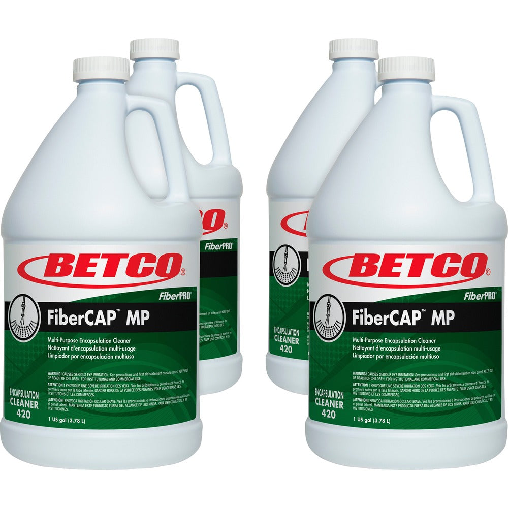 Image of Betco Corporation Carpet Cleaner, Encapsulation, 1 Gallon, 4/CT, Light Straw