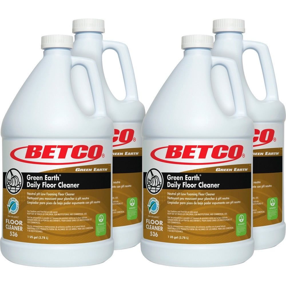 Image of Betco Corporation Floor Cleaner, Foaming, Neutral pH, 1 Gallon, 4/CT, Yellow