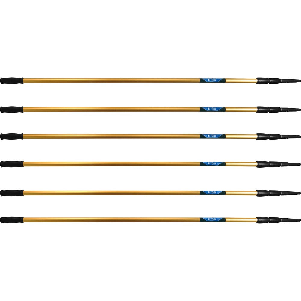 Image of Ettore Products Extension Pole, 3-Section, 1-7/10"x1-7/10"x83", 6/CT, GD/BK