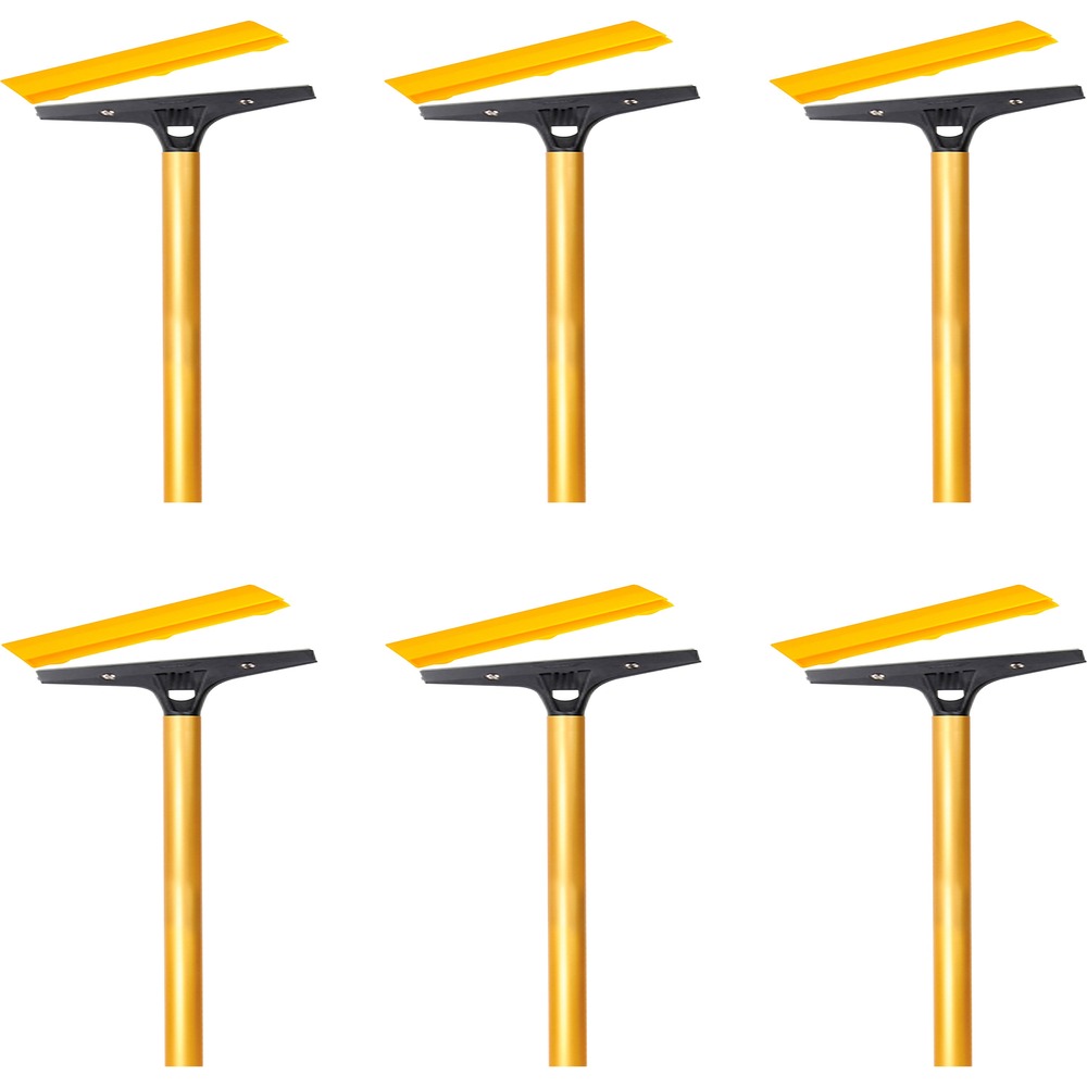 Image of Ettore Products Floor Scraper, Hvy-Dty, 4" Scraper, 48" Handle, 6/CT, Gold