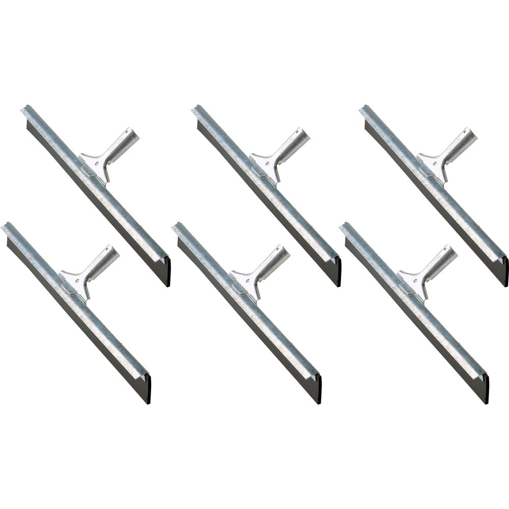 Image of Ettore Products Floor Squeegee, 24"Wx5-1/2"Lx4-1/2"H, 6/CT, Steel Gray