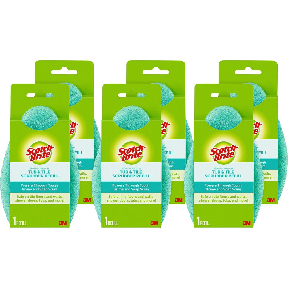 Image of 3M Refill, f/Bath Scrubber, Nonscratch, Antibacterial, 6/CT, BE