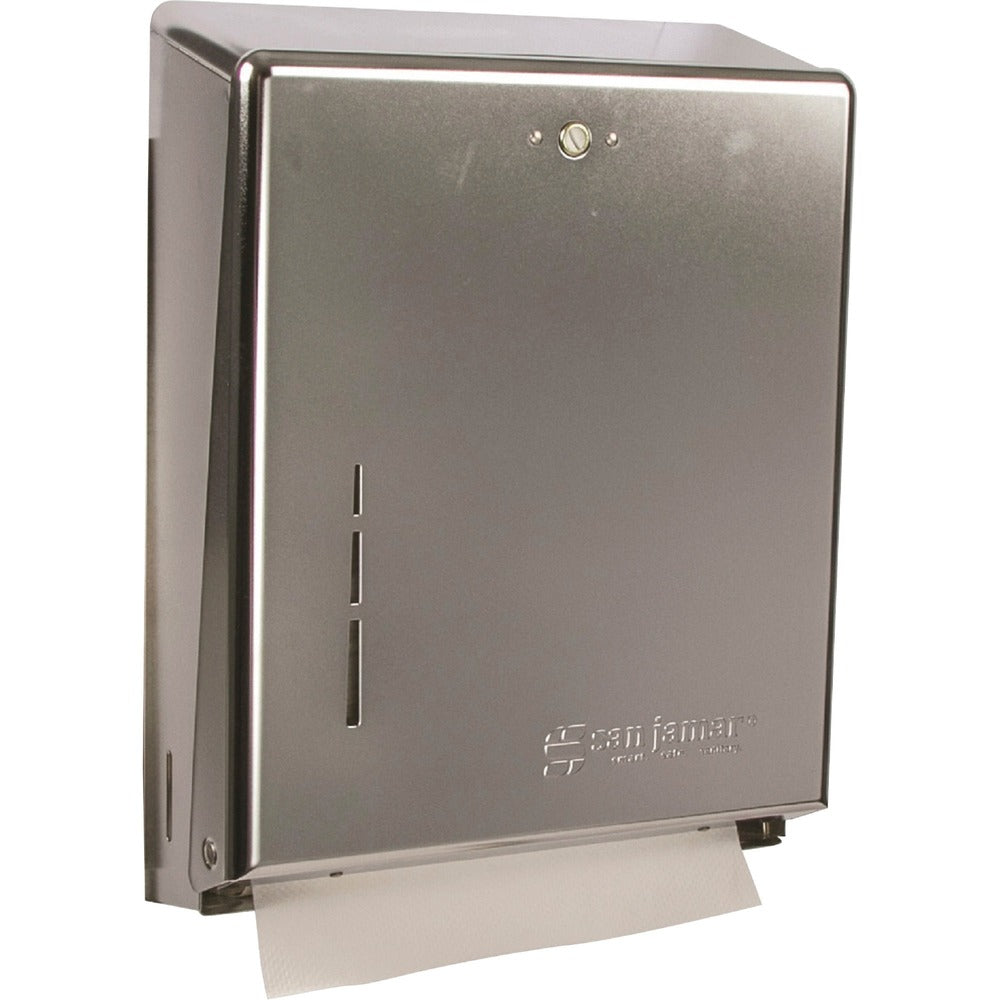 Image of San Jamar Dispenser,f/Towels, 500Sht Cap,11-3/8"x4"x14-3/4", 5/CT, CE
