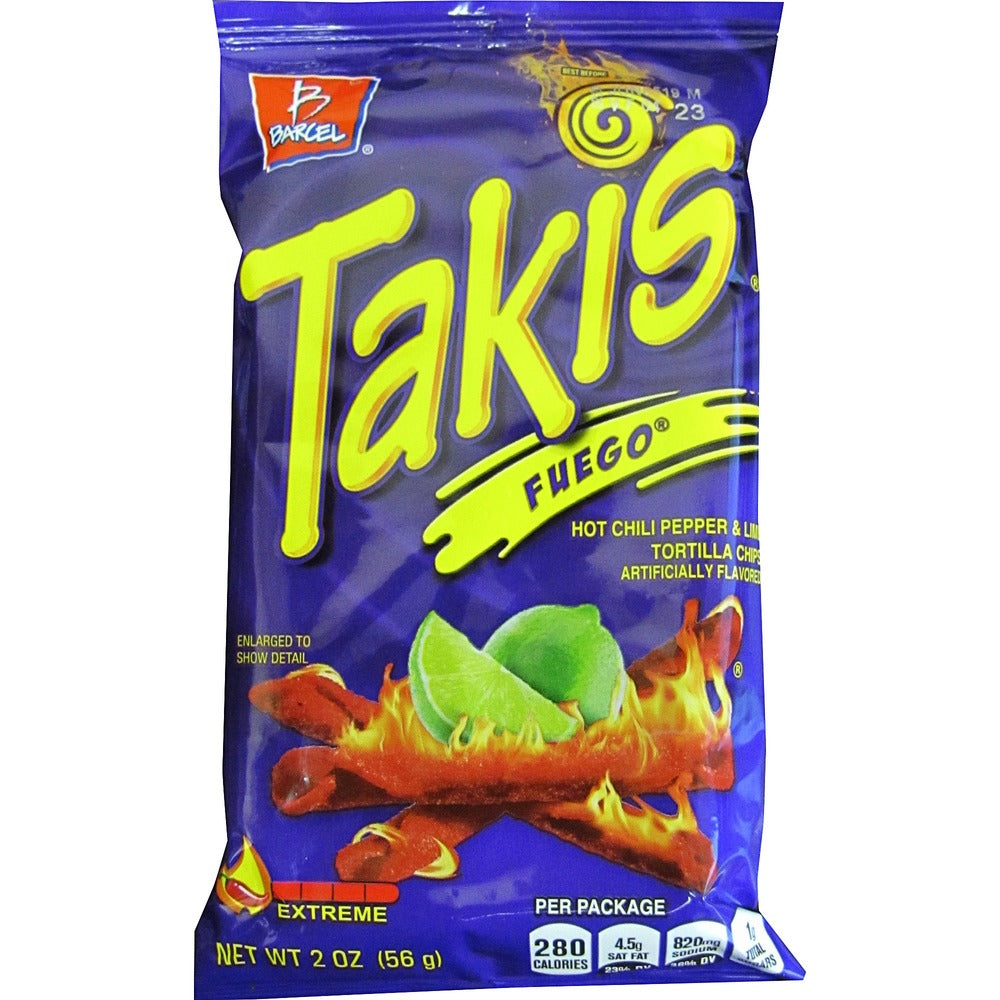 Image of Barcel Tortilla Chips, Hot Chili Pepper and Lime, 56 g, 42/CT, MI