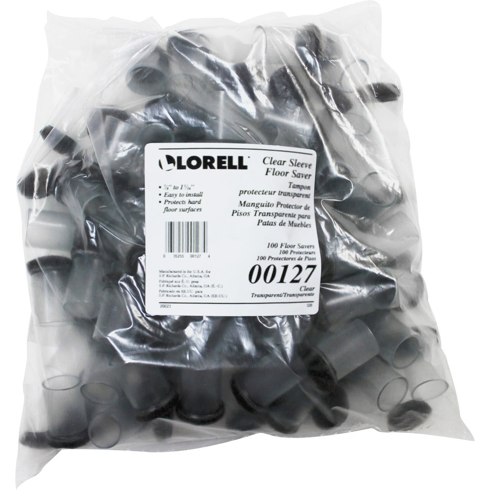 Image of Lorell Floor Protector,7/8"FlexSlve,1-1/8"BaseDia,1-5/8"H,100/BG,CL