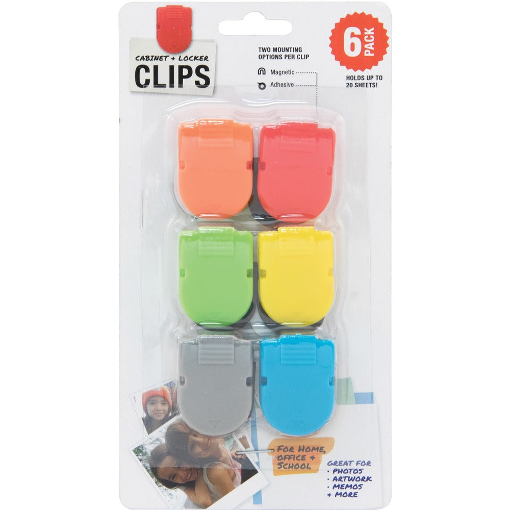Image of Advantus Corp. Clip, Magnetic, 1/2"Wx1"Lx1-2/5"H, 6/PK, Assorted