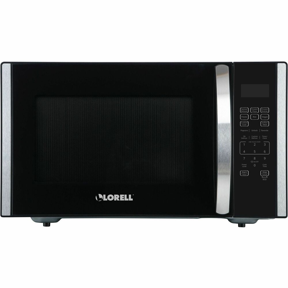 Image of Lorell Microwave, 1.6 cu ft, 21-3/4"Wx19-1/10"Lx12-9/10"H, BK/SR