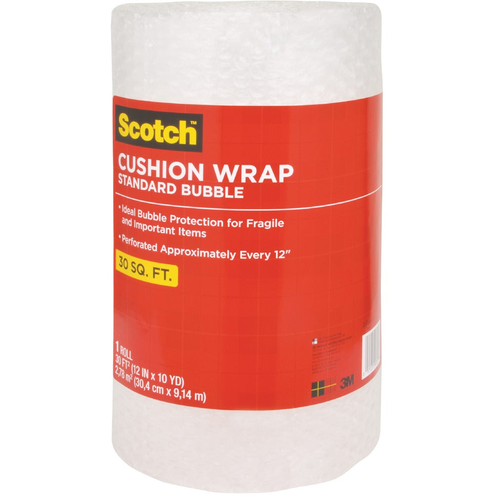 Image of 3M Cushion Wrap, Perforated, 3/16" Bubble, 12"x30', Clear