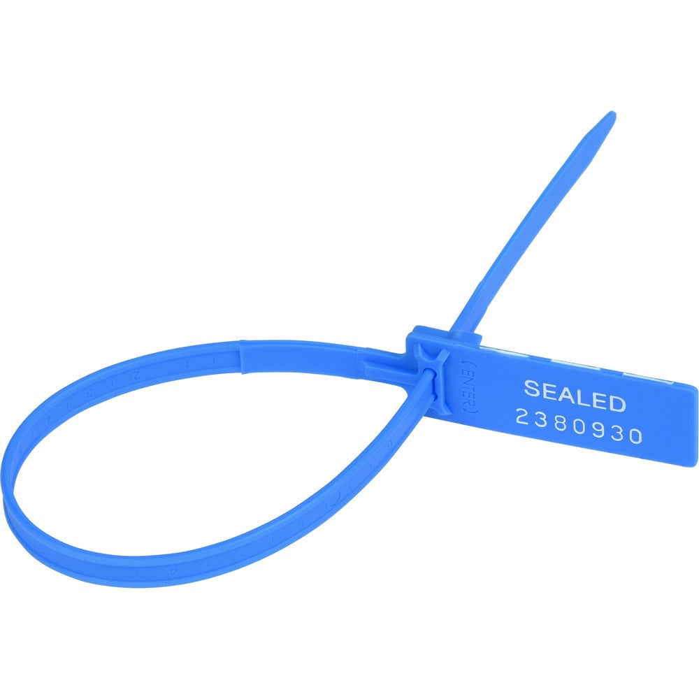 Image of Tatco Security Seal, 3/10"Wx13-1/2"Lx1/100"H, 100/PK, Blue