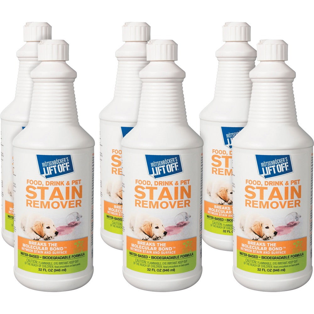 Image of Motsenbocker Advanced Stain Remover, Pet/Drink/Food, Multi-surface, 32oz, 6/CT, WE