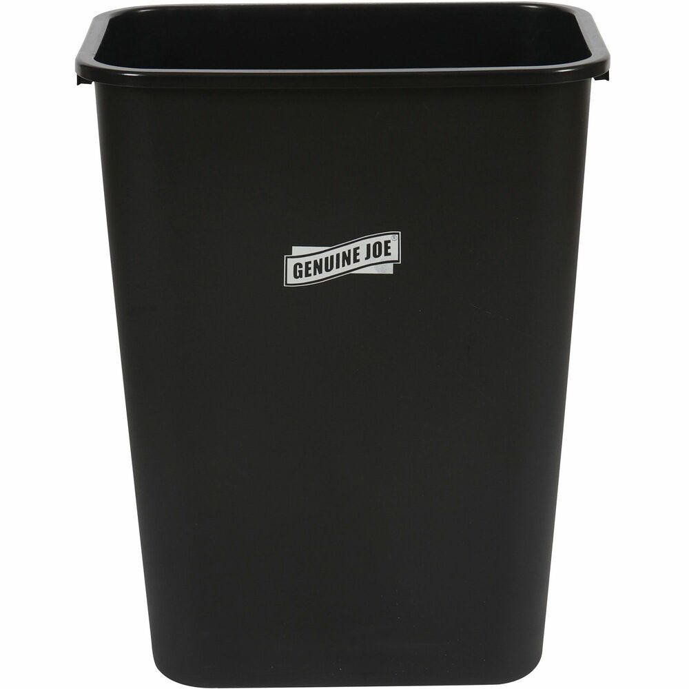 Image of Genuine Joe Wastebasket, 9-2/5"Wx15-1/5"Lx19-9/10"H, Black