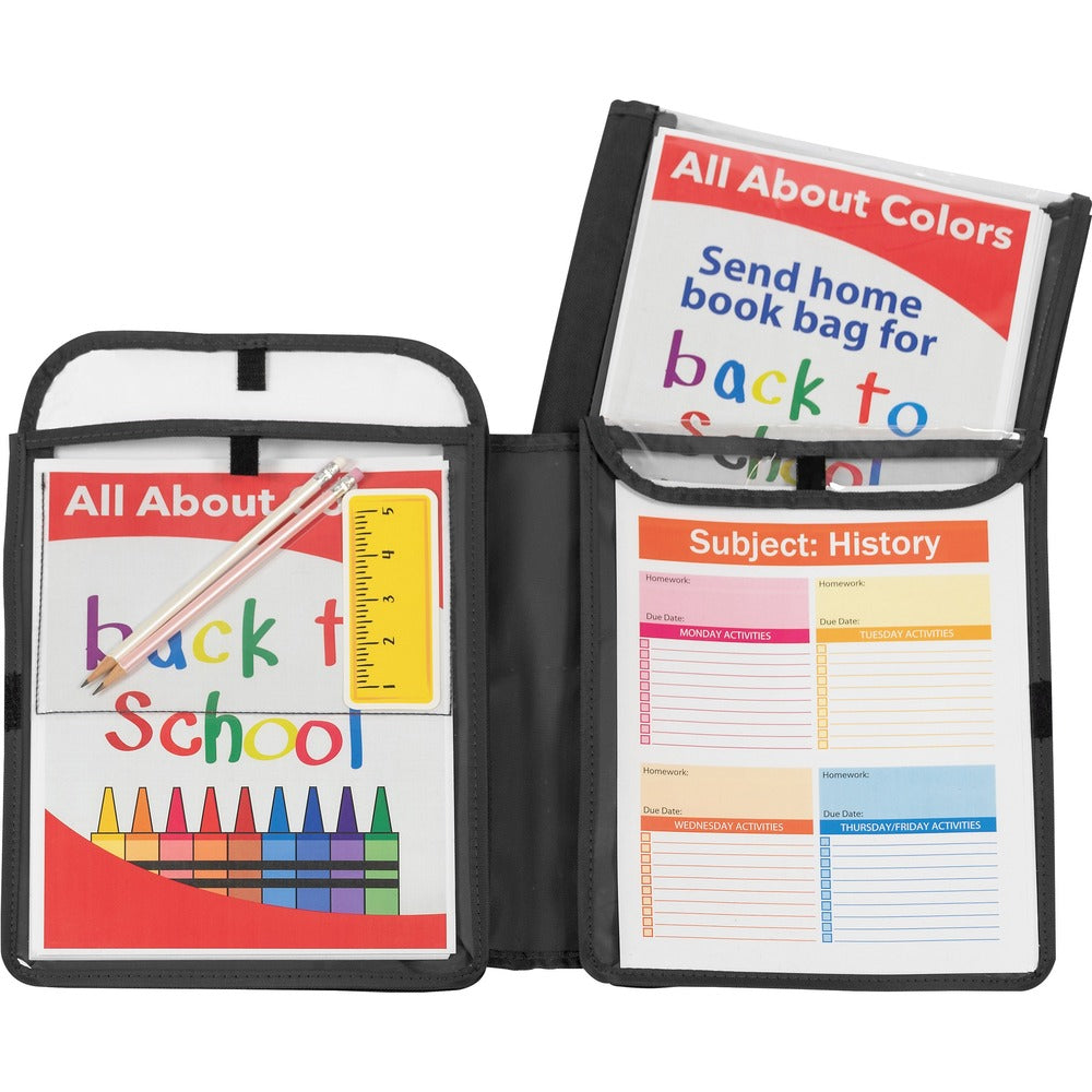 Image of C-Line Homework Connector Folder, 10-3/4"Wx13"Lx1/2"H, Black