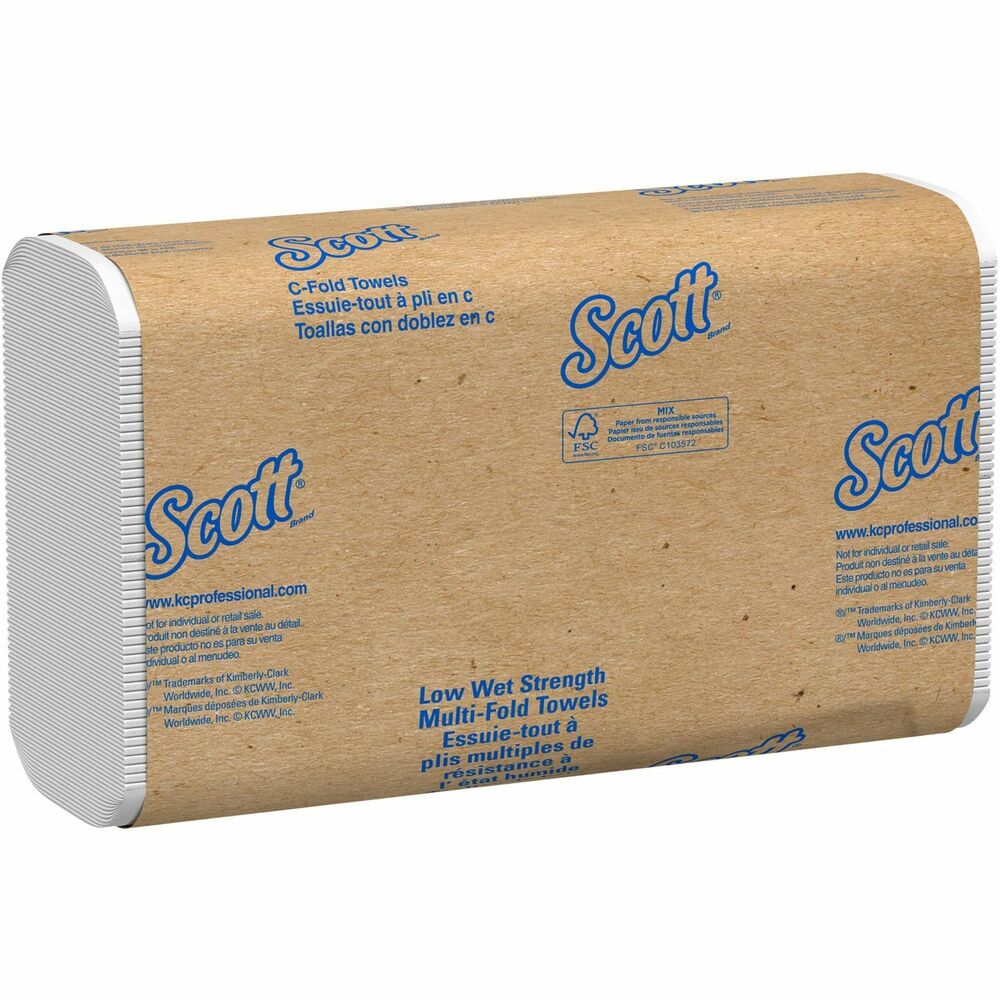Image of Kimberly-Clark Professional Towels,C-Fold,Low Wet Strength,10.1"x13.15",200/PK,12/CT,WE