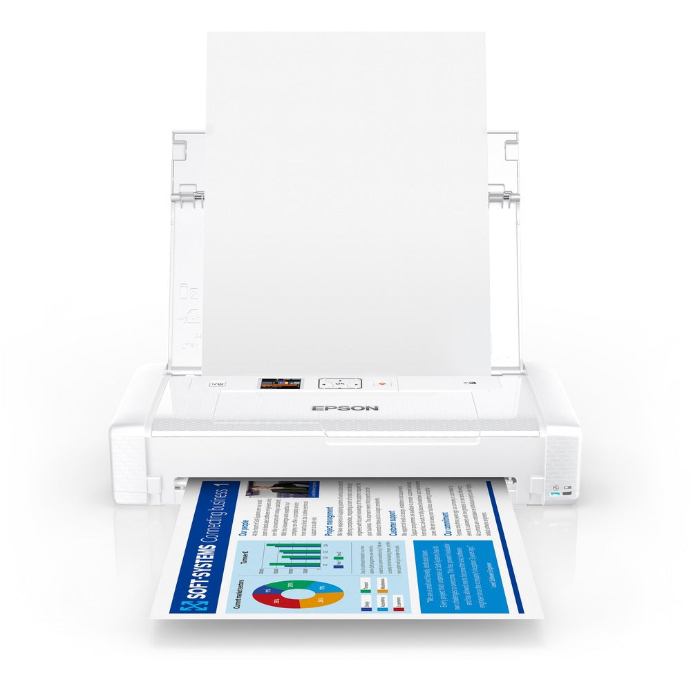 Image of Epson Printer,Portable,Wireless,Battery,6.7ppm,12.2"x9.3"x8.5",WE
