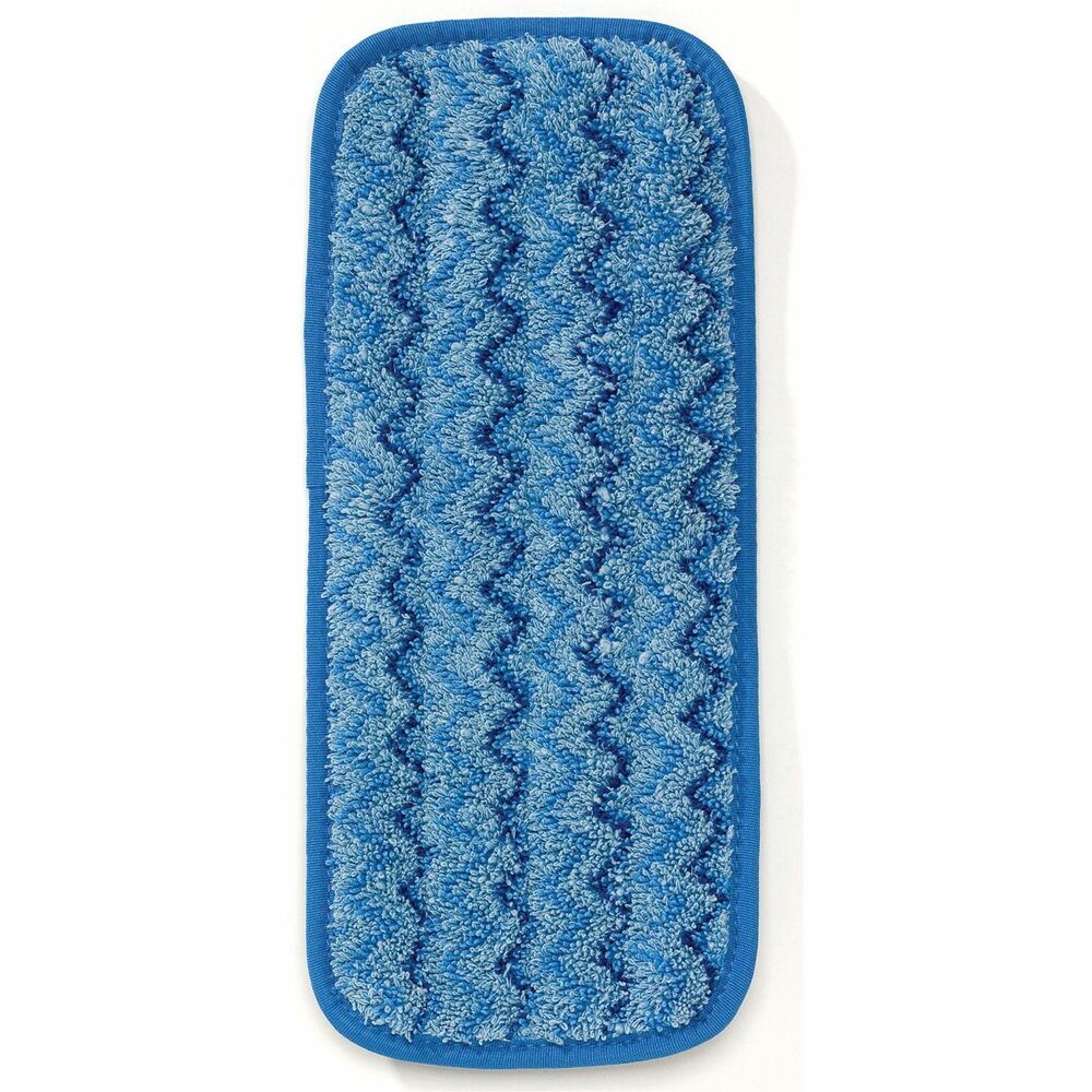 Image of Rubbermaid Commercial Products Damp Mop, f/Halls/Stairs, Microfiber, Hygen, 11", 6/CT, Blue