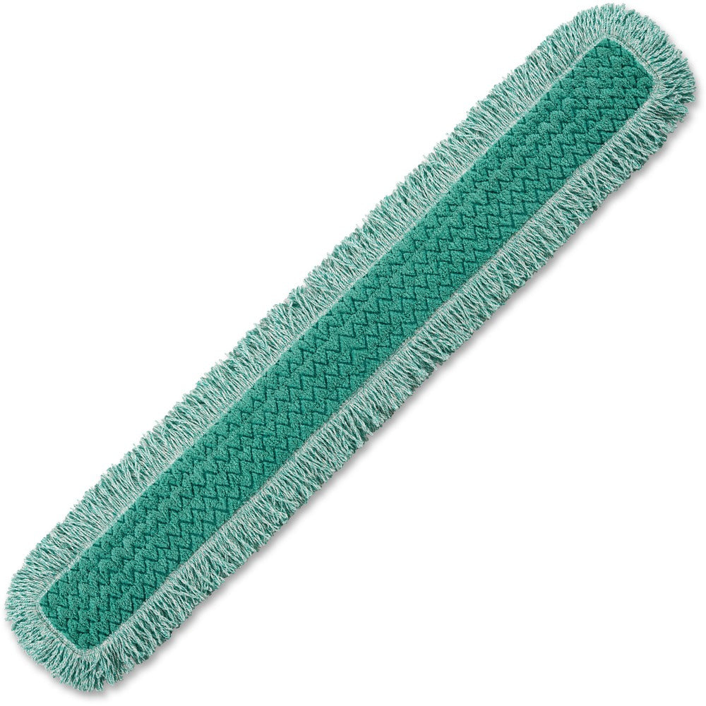 Image of Rubbermaid Commercial Products Dust Mop, Hygen, Microfiber, Fringed, 48", 6/CT, Green